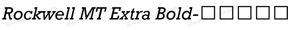 Rockwell MT Extra Bold字体转换